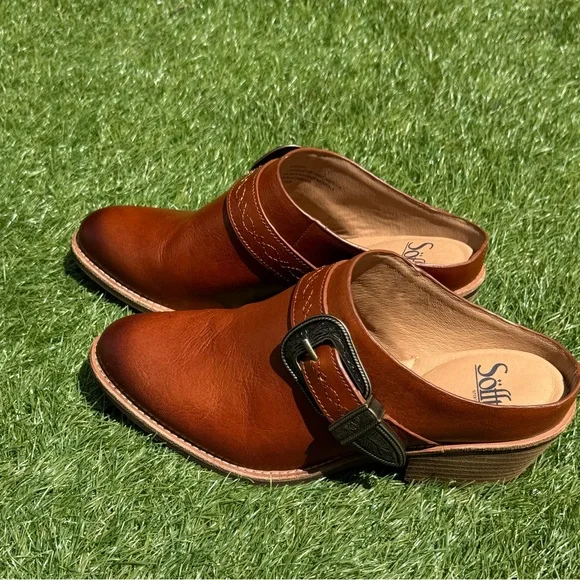 Söfft Adara Italian Leather Mules • Bourbon • US 9 • 2″ Heel • Arch Support - Picture 7 of 16